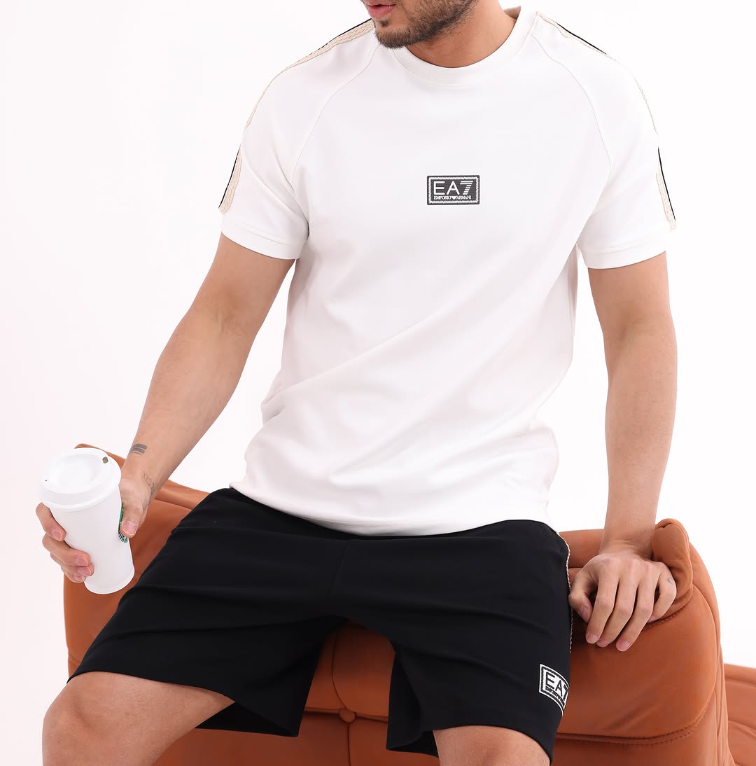 Erkek Beyaz Siyah Premium Spor Takım