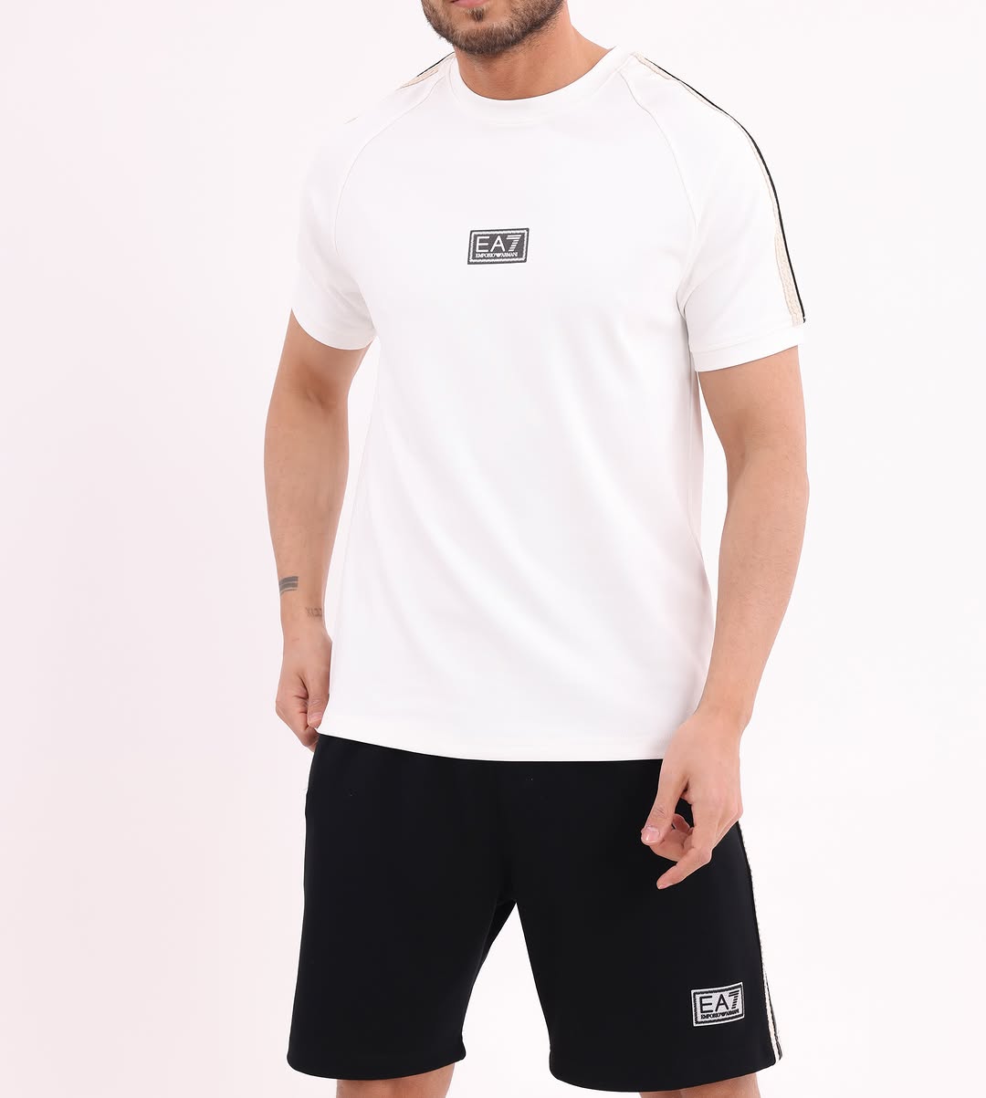 Erkek Beyaz Siyah Premium Spor Takım