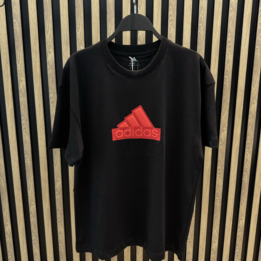 Siyah kırmızı baskı ADDS tshirt