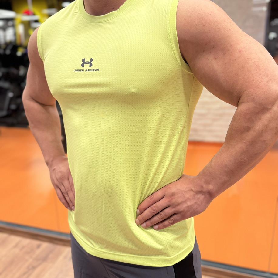Yeşil Un Yakames Sıfırkol Tshirt